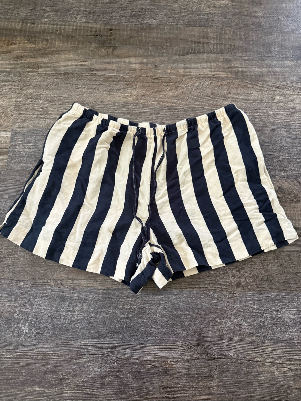 H&M Linen Blend Striped Shorts